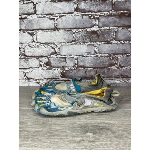 VIBRAM FiveFingers Gray Blue Textile Barefoot Running Shoes Women’s 38EU/7.5M US - Picture 15 of 16